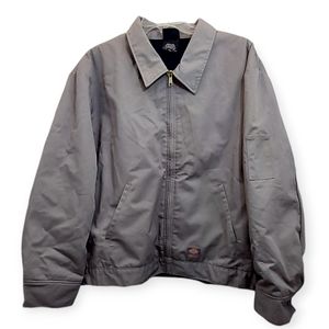 Dickies Mens Jacket 3X Gray Work Full Zip Up Jacket